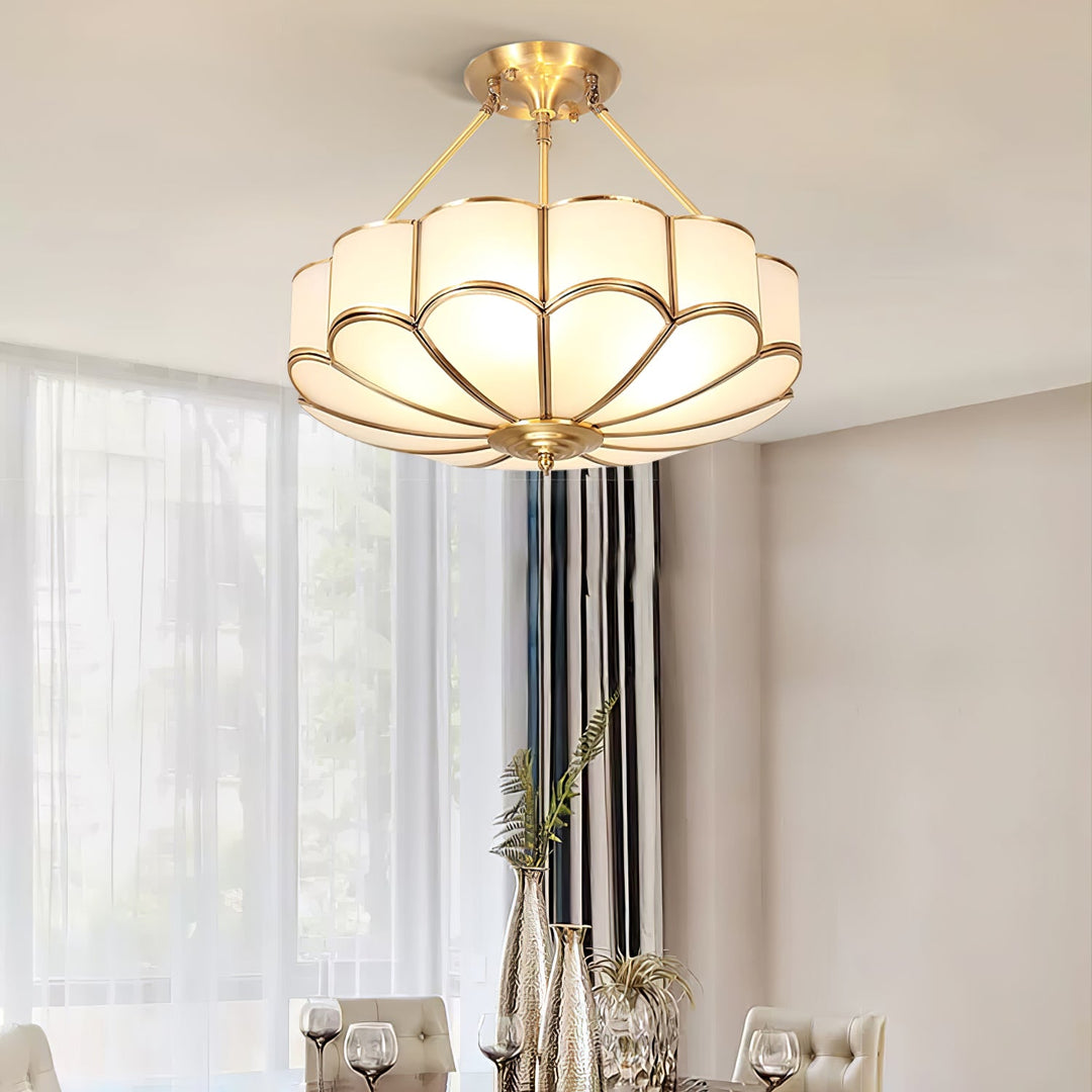 Blomformad Glas Taklampa