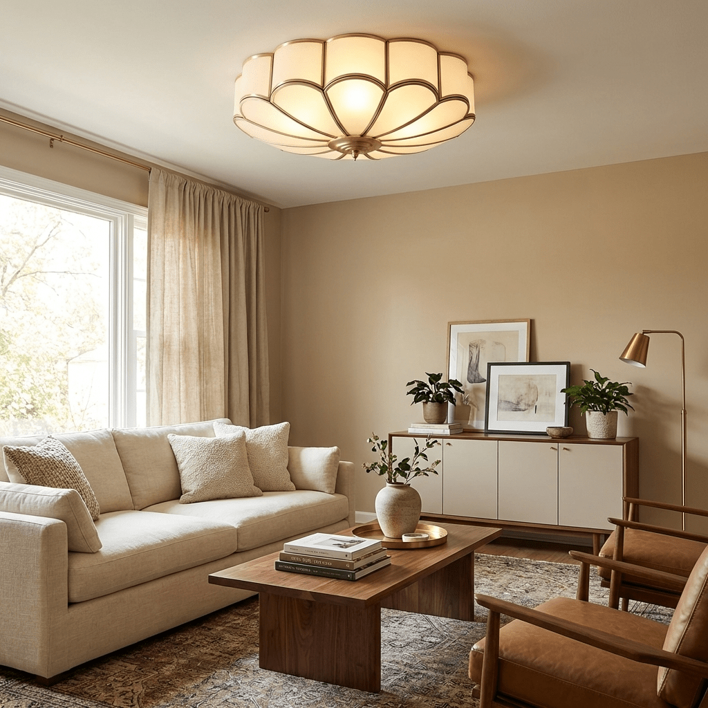 Blomformad Glas Infälld Taklampa