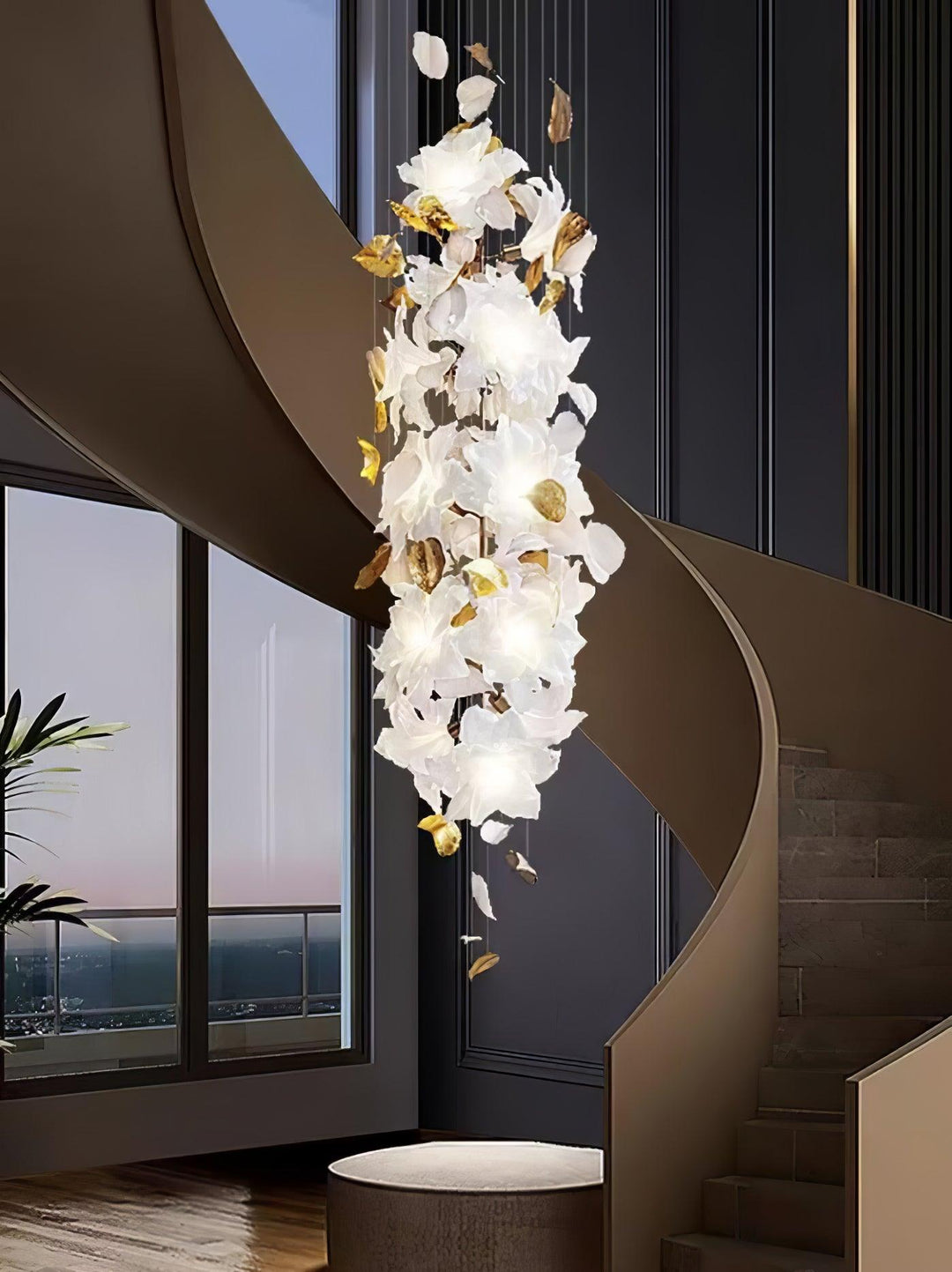 Flygande Blommor Fladdrande Kandelaber