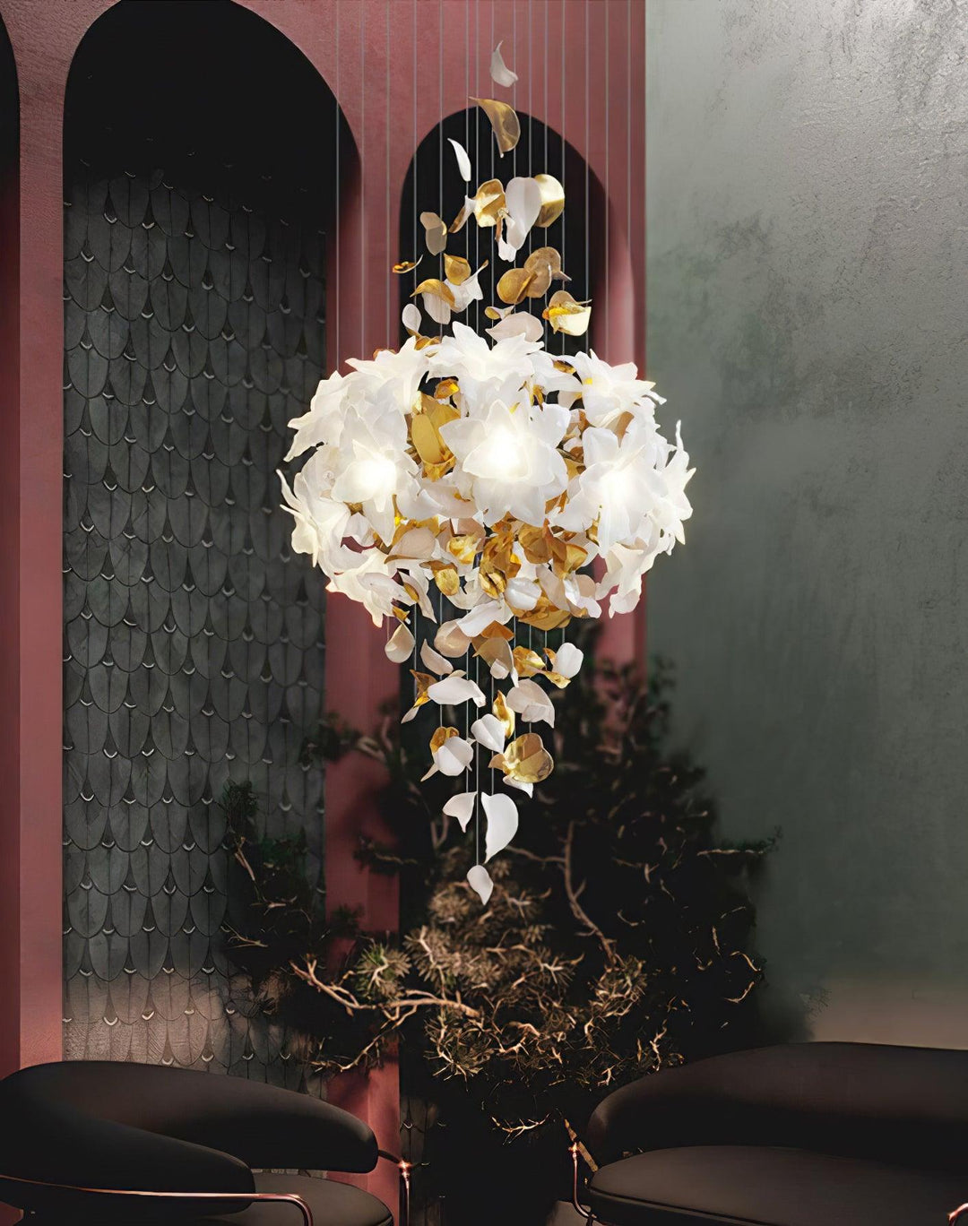 Flygande Blommor Fladdrande Kandelaber
