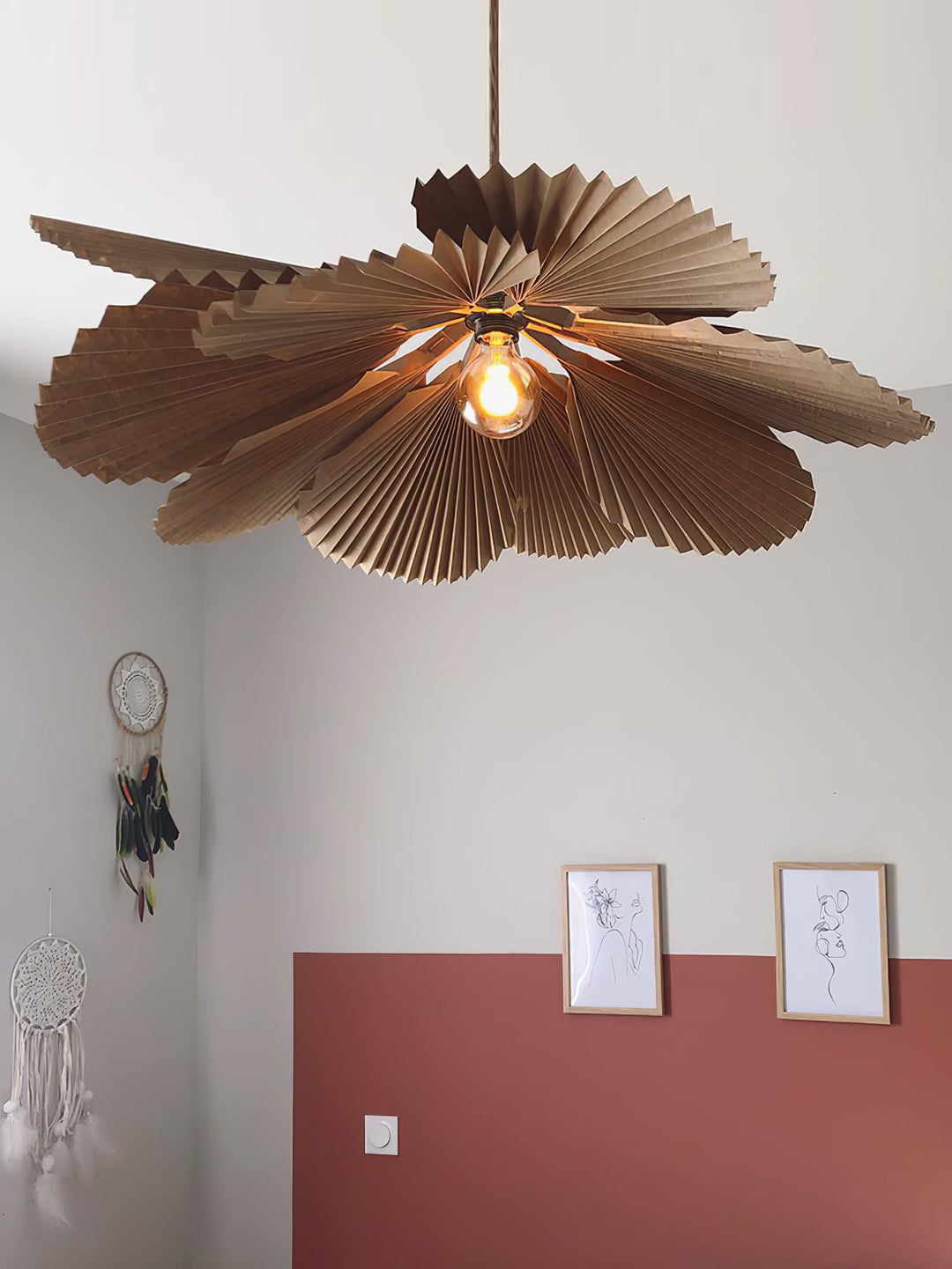 Fällbar Lotus Pendant Lampa