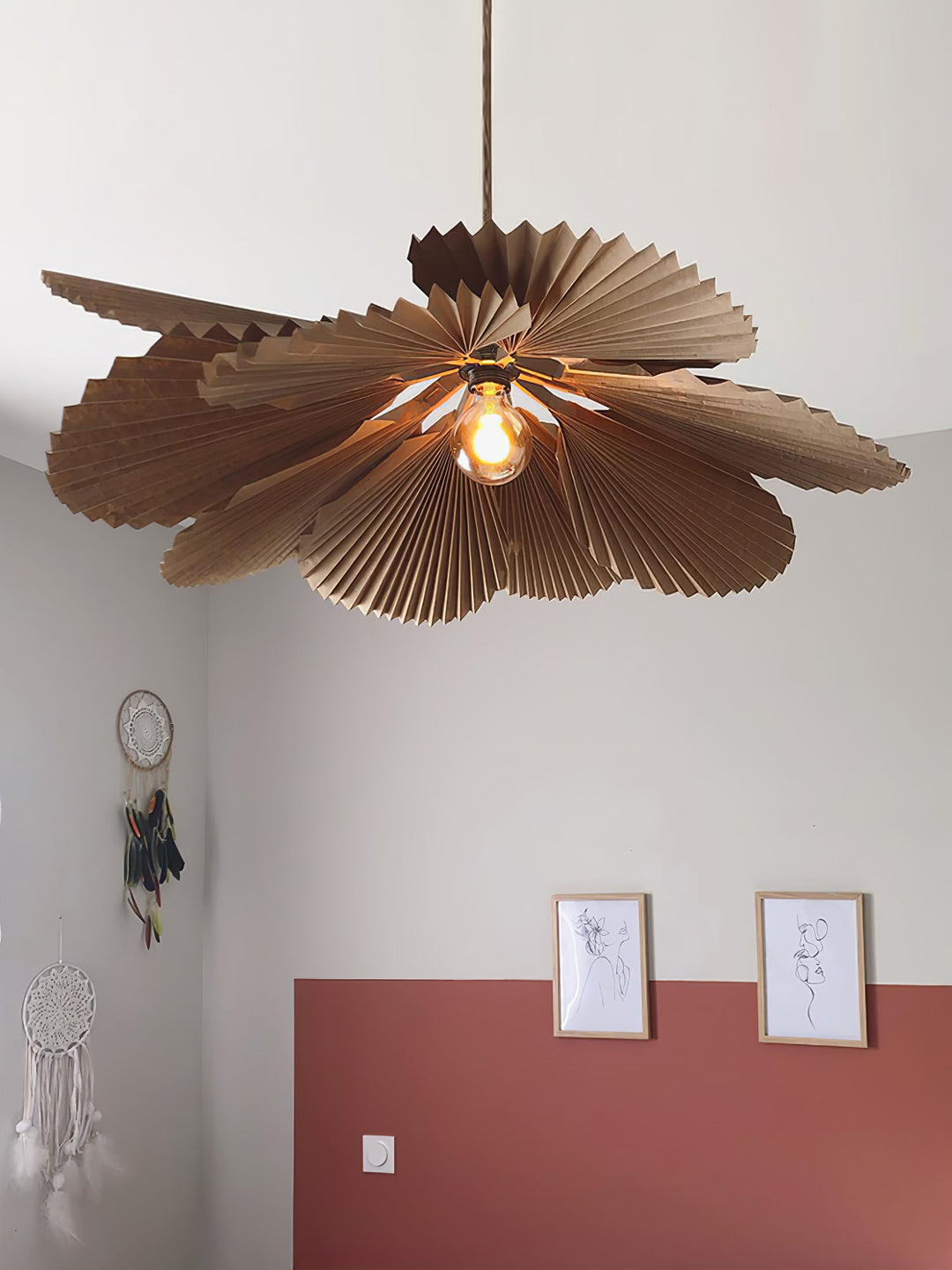 Fällbar Lotus Pendant Lampa