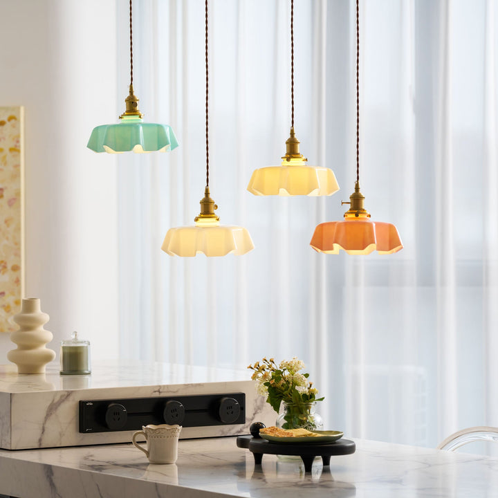 Fransk Blomma Pendellampa