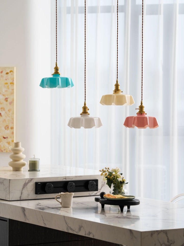 Fransk Blomma Pendellampa