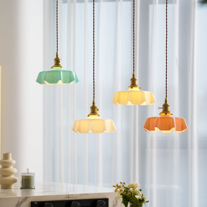 Fransk Blomma Pendellampa