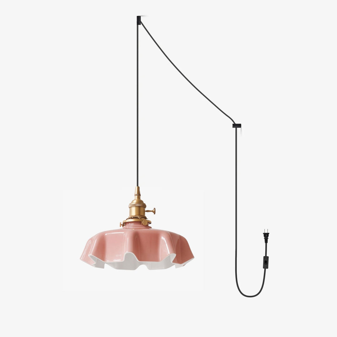 Fransk Blomma Pendant Swag Lampa