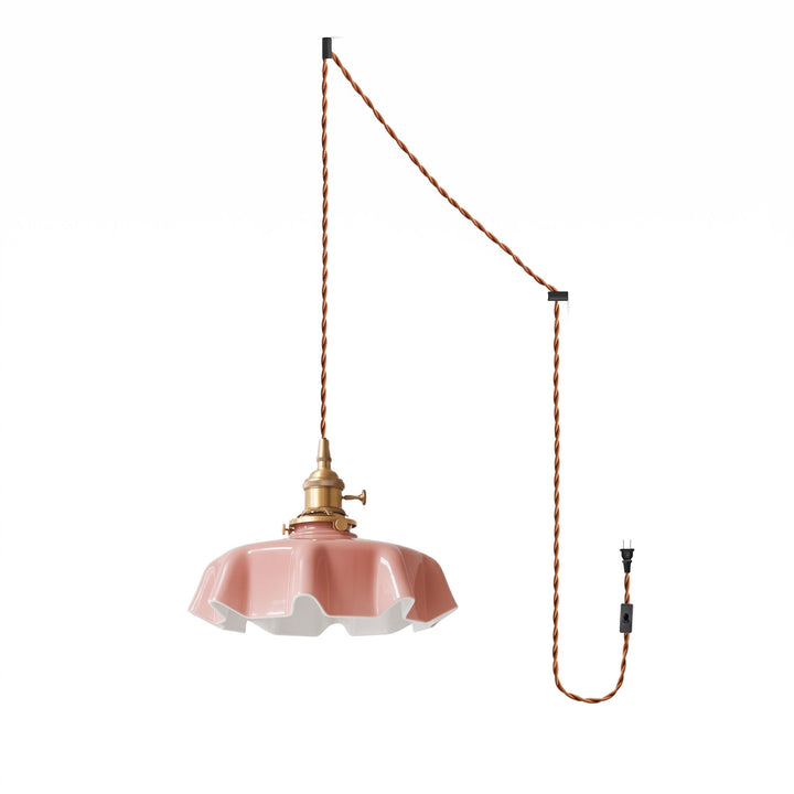Fransk Blomma Pendant Swag Lampa