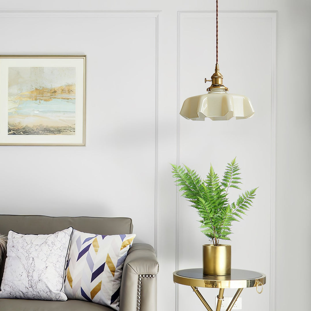 Fransk Blomma Pendellampa