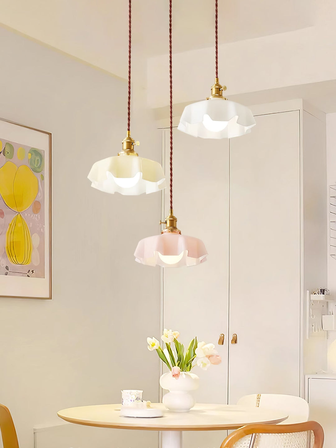 Fransk Blomma Pendellampa