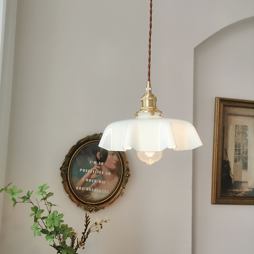 Fransk Blomma Pendellampa