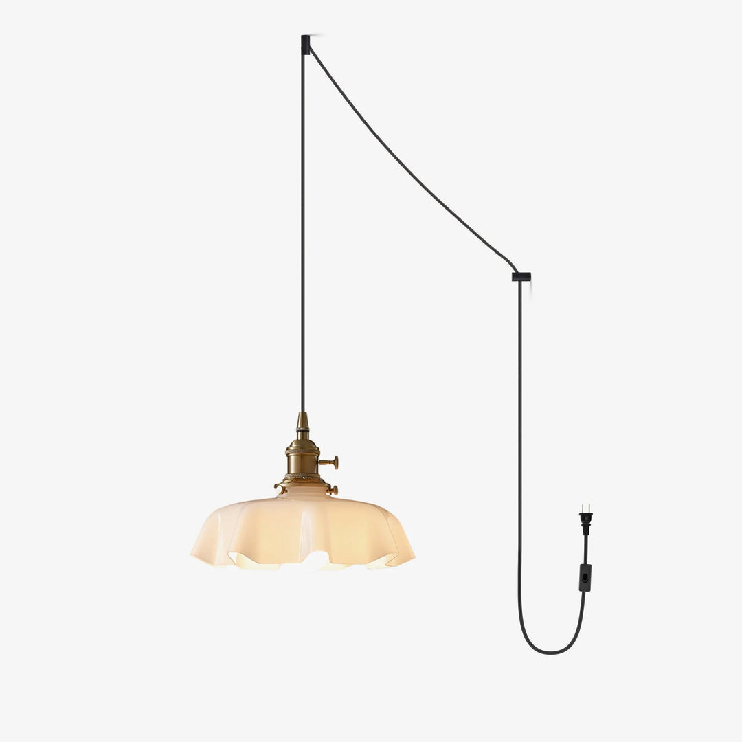 Fransk Blomma Pendant Swag Lampa