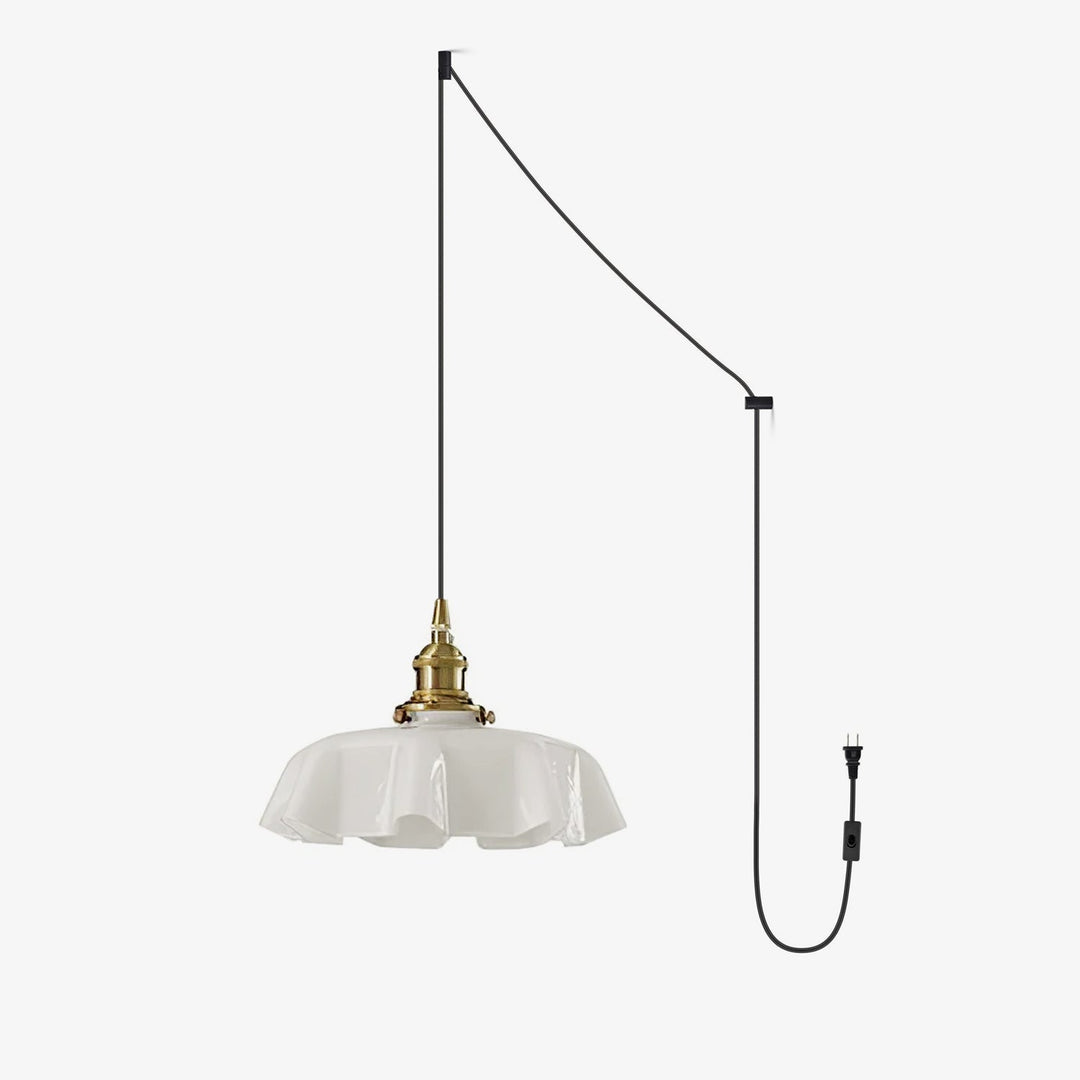 Fransk Blomma Pendant Swag Lampa