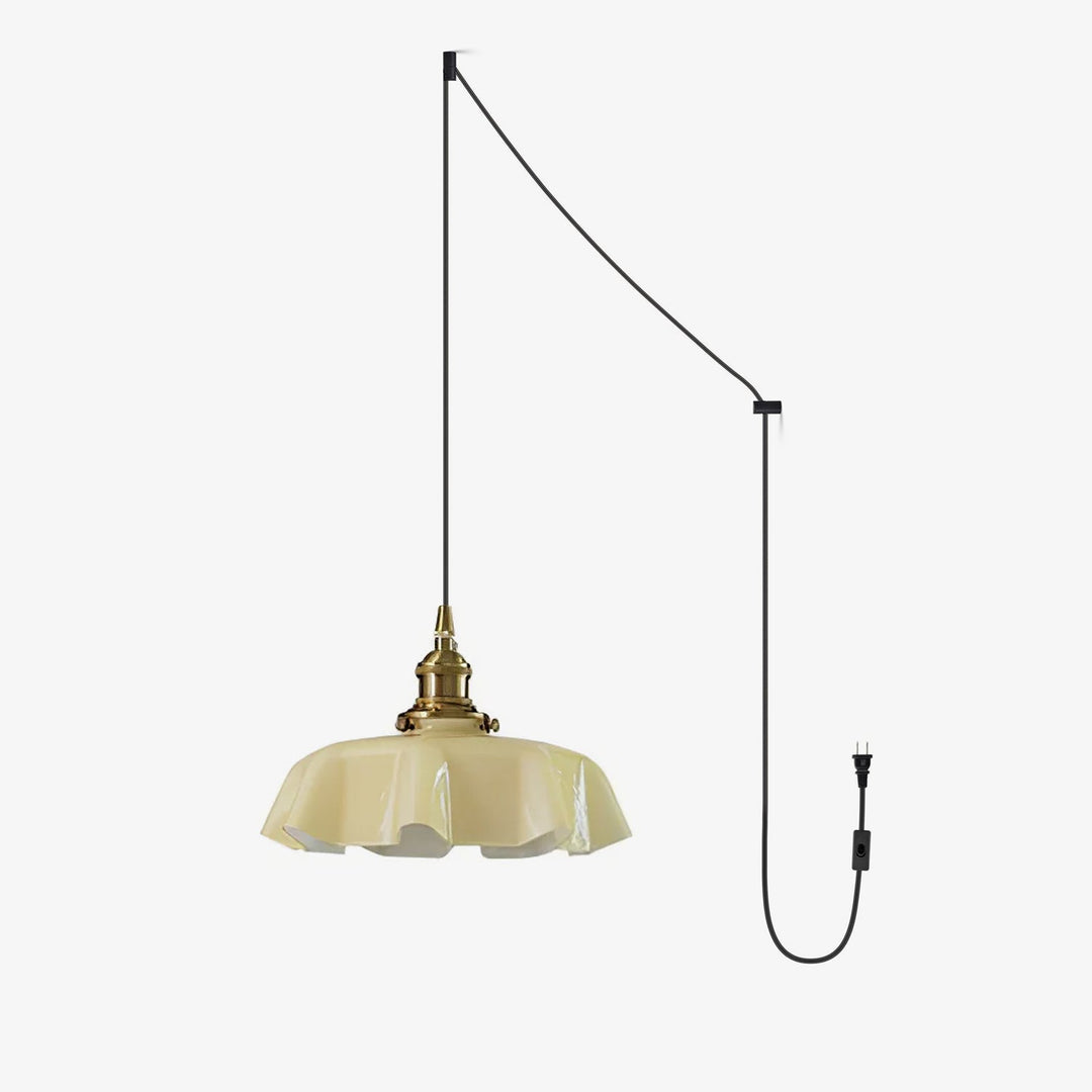 Fransk Blomma Pendant Swag Lampa