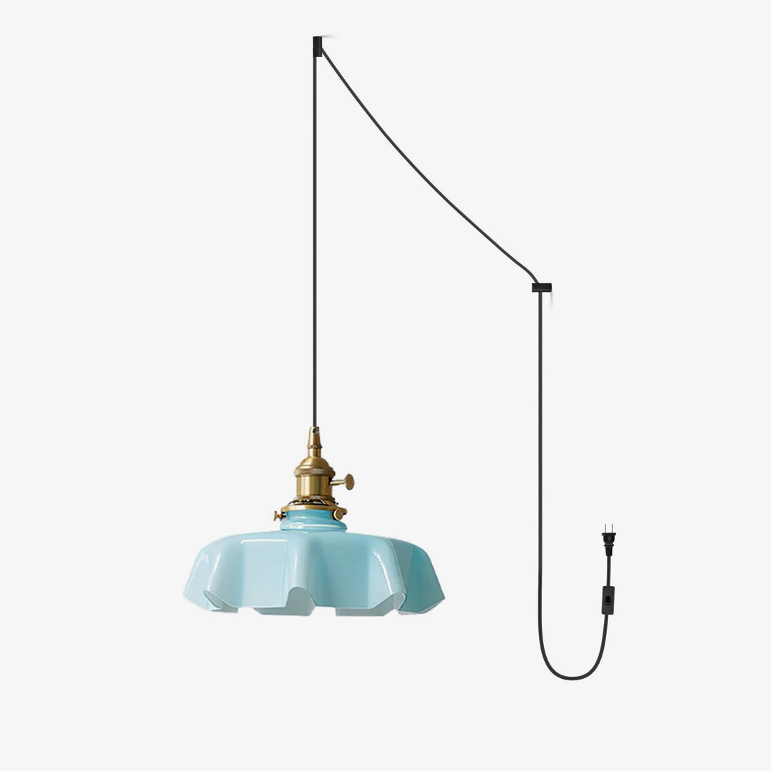 Fransk Blomma Pendant Swag Lampa