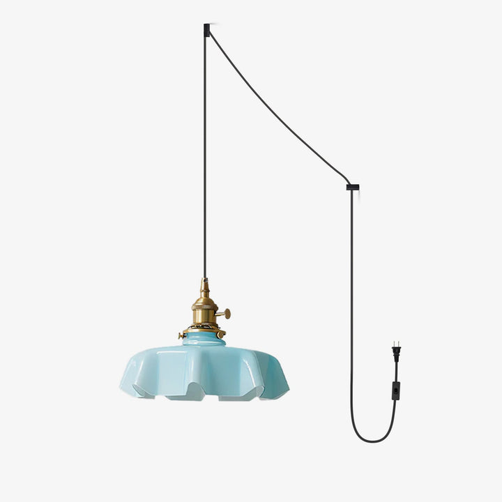 Fransk Blomma Pendant Swag Lampa