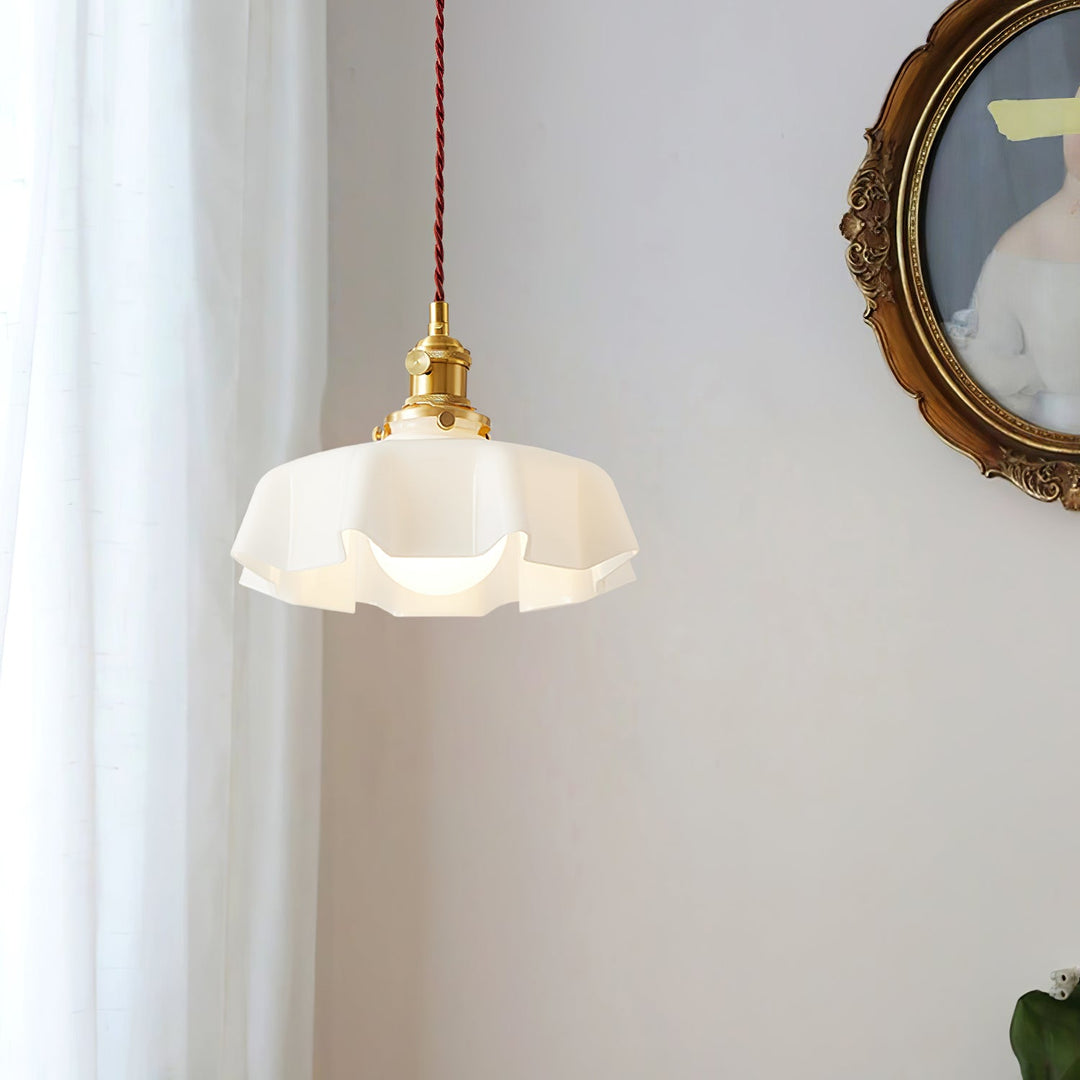Fransk Blomma Pendant Swag Lampa