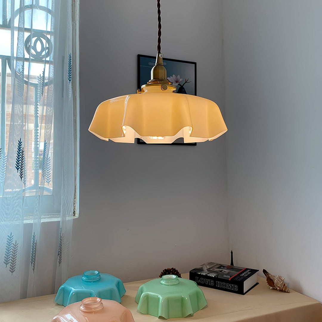 Fransk Blomma Pendant Swag Lampa