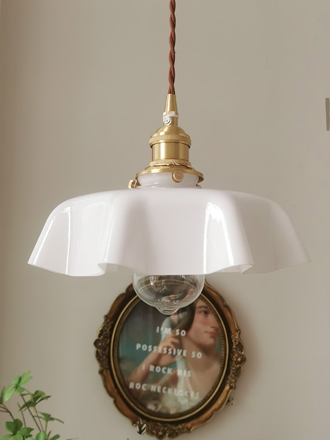 Fransk Blomma Pendant Swag Lampa