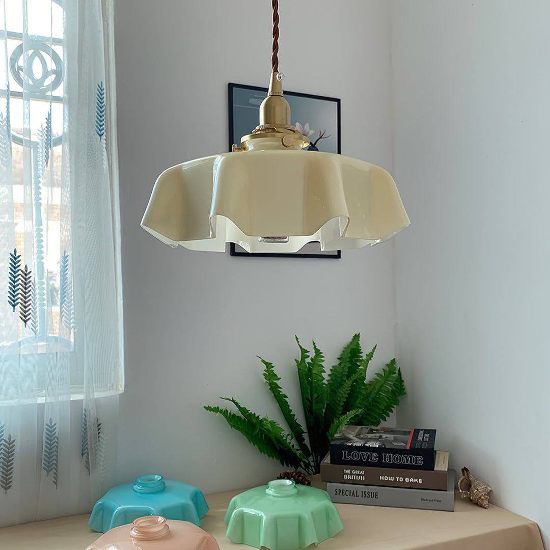 Fransk Blomma Pendant Swag Lampa