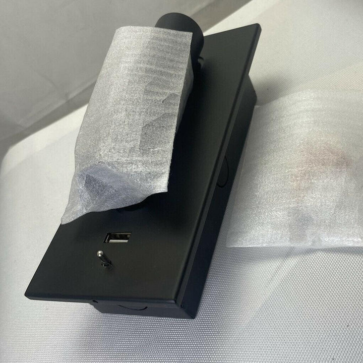 Svart Sängbord USB Vägglampa