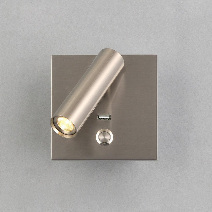Svart Sängbord USB Vägglampa