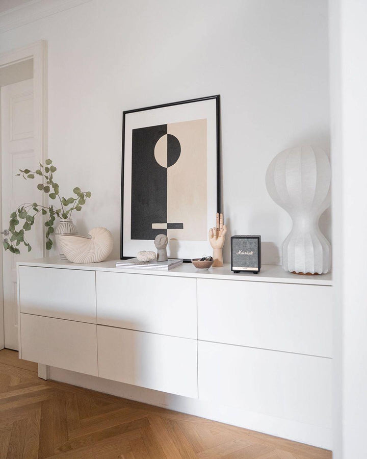 Lampa med bord i form av en varmluftsballong