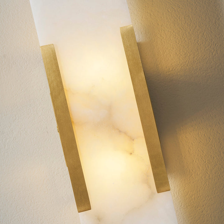 Avlång Alabaster Vägglampa med Stickkontakt
