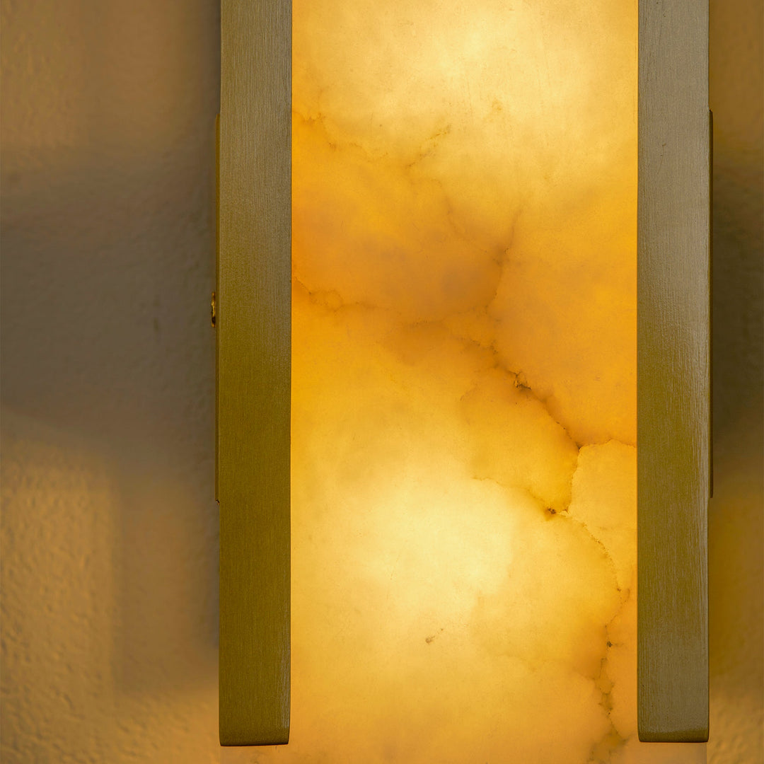 Avlång Alabaster Vägglampa med Stickkontakt