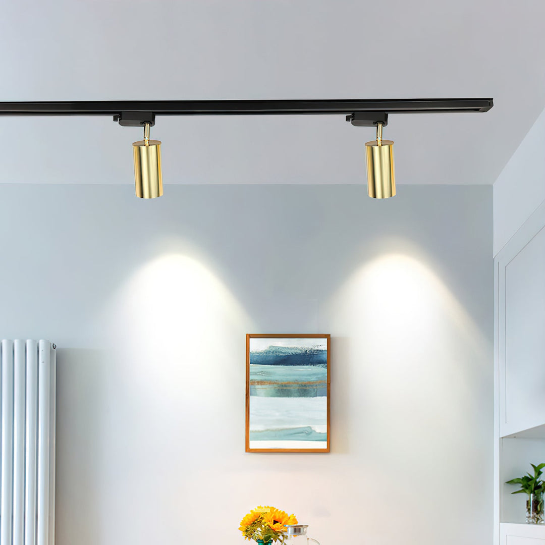 Guldad Railskena Lampa