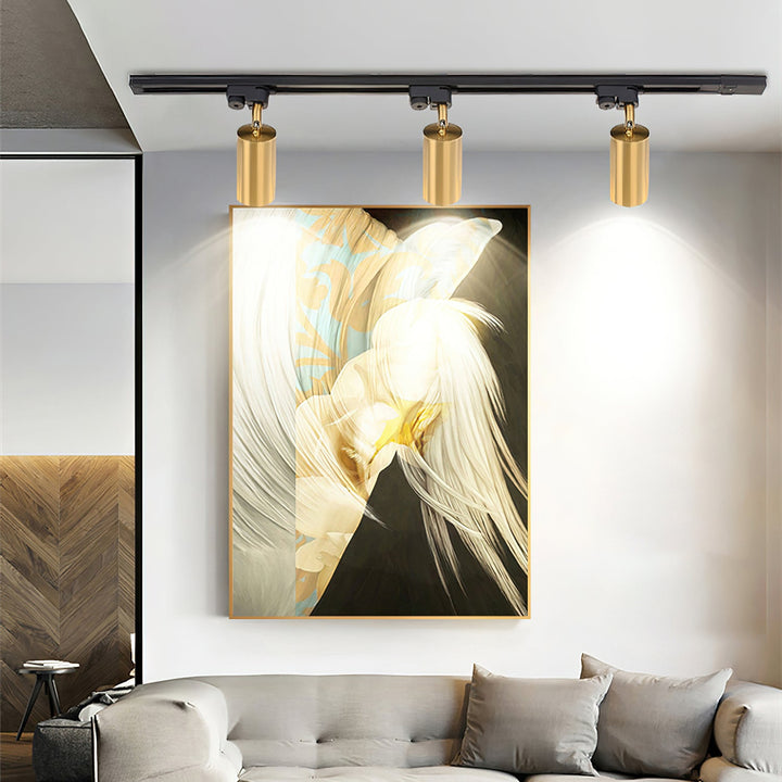 Guldad Railskena Lampa