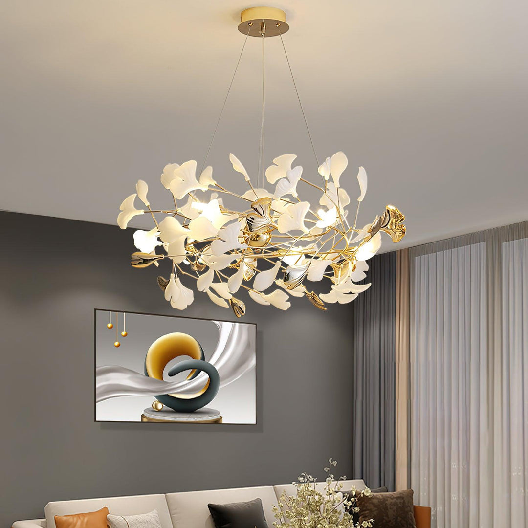 Gingko Bough Rund Kandelaber