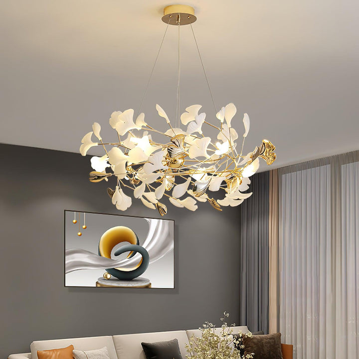 Gingko Bough Rund Kandelaber
