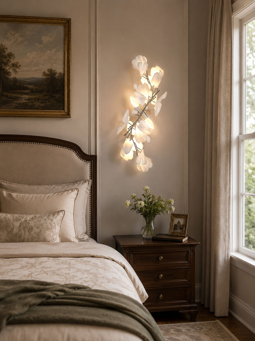 Gingko Blommor Vägglampa