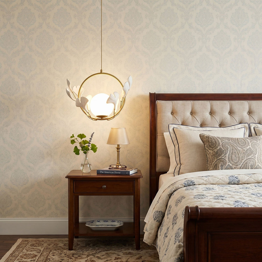 Gingko Halo Glas Pendellampa