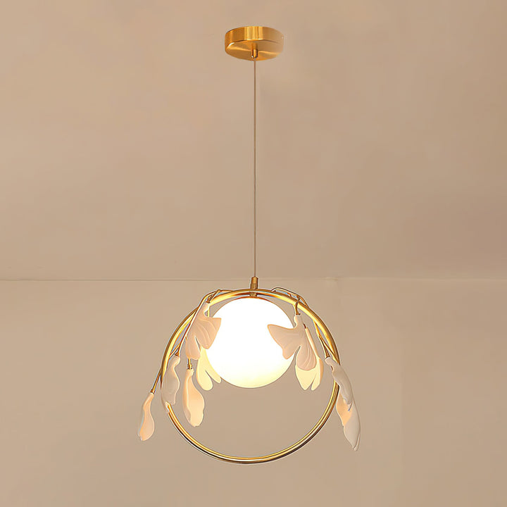 Gingko Halo Glas Pendellampa