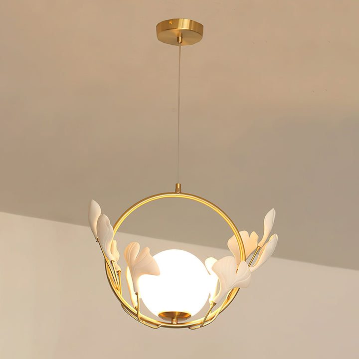 Gingko Halo Glas Pendellampa