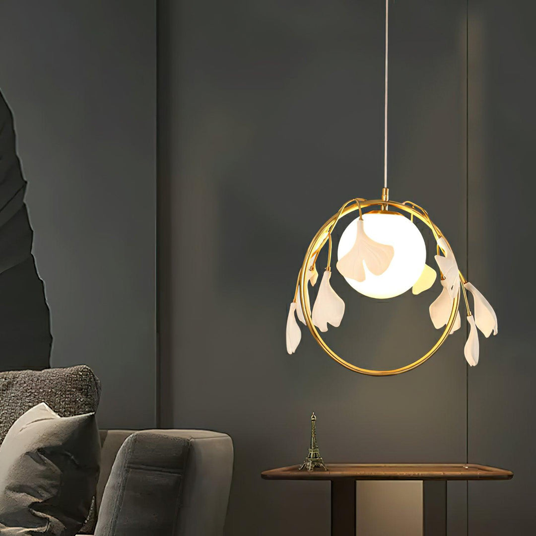 Gingko Halo Glas Pendellampa