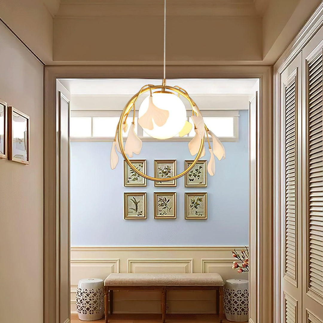 Gingko Halo Glas Pendellampa
