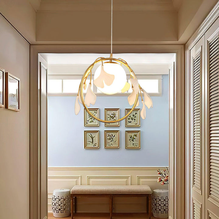 Gingko Halo Glas Pendellampa