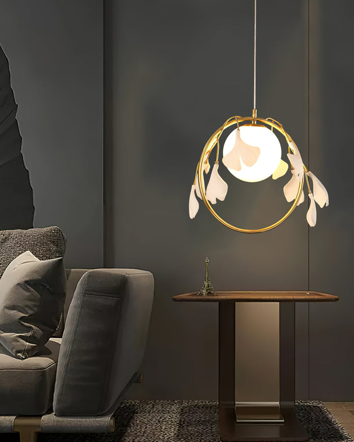 Gingko Halo Glas Pendellampa