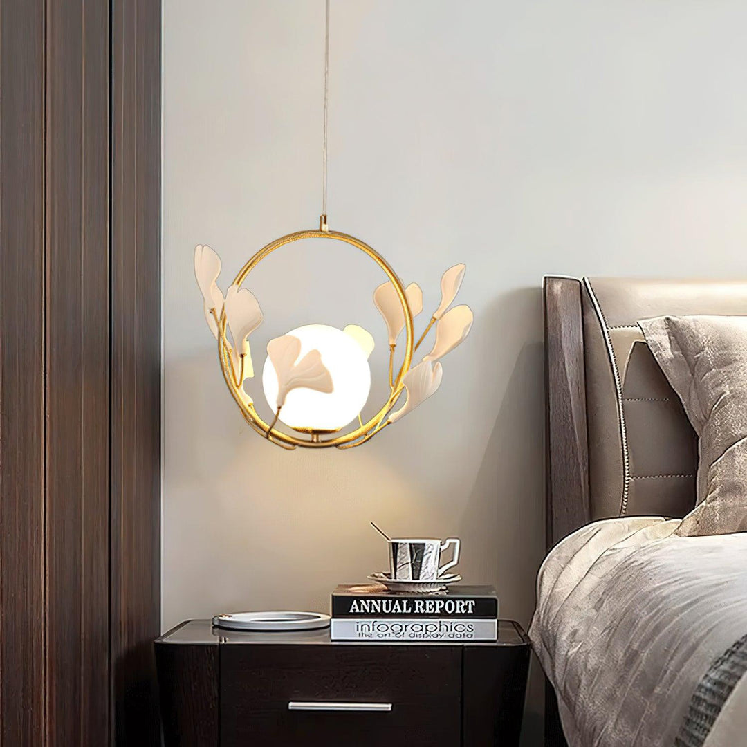 Gingko Halo Glas Pendellampa