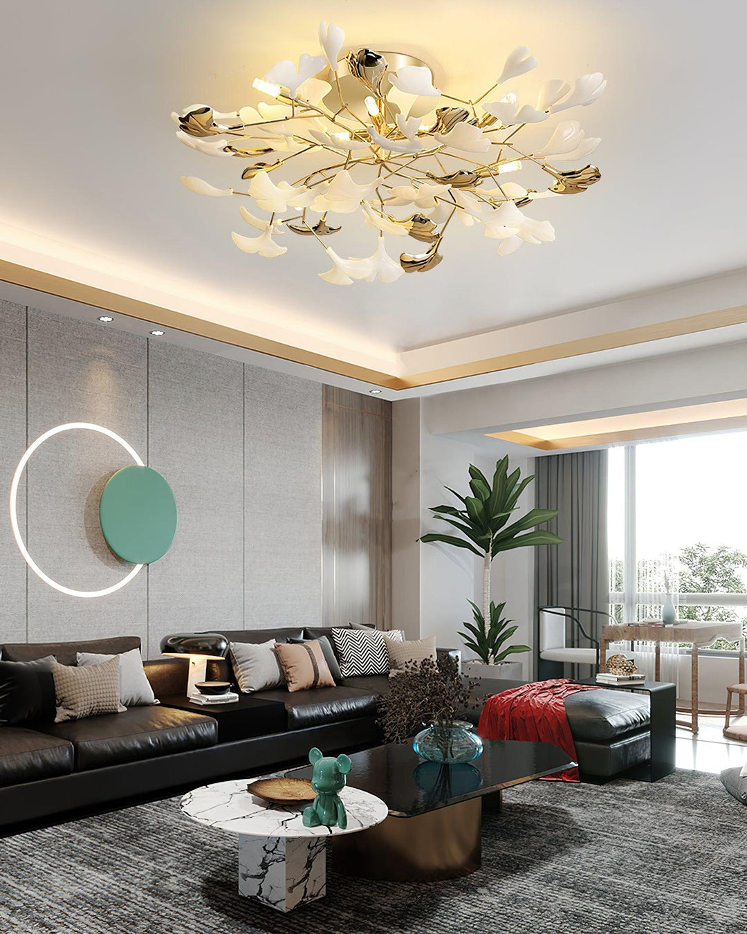 Gingko Flush Taklampa