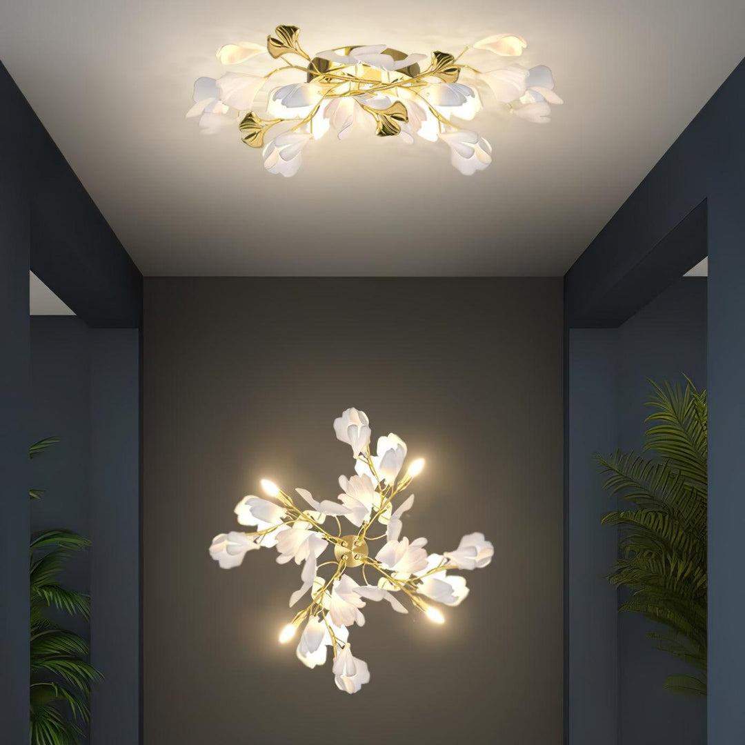 Gingko Blommor Vägglampa