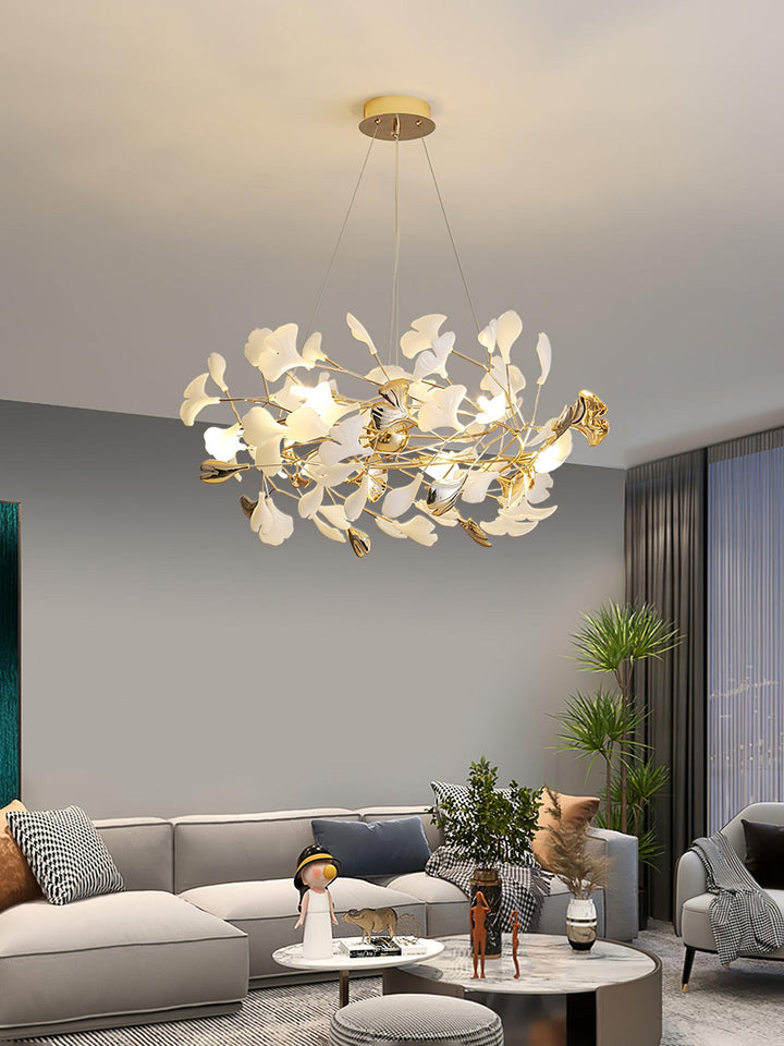 Gingko Bough Rund Kandelaber