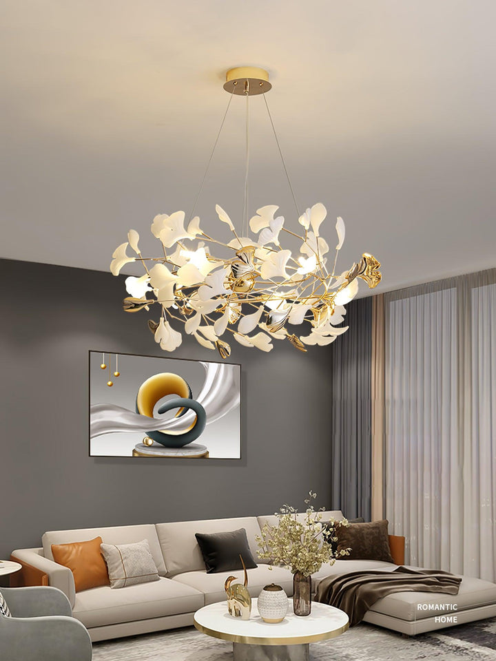 Gingko Bough Rund Kandelaber