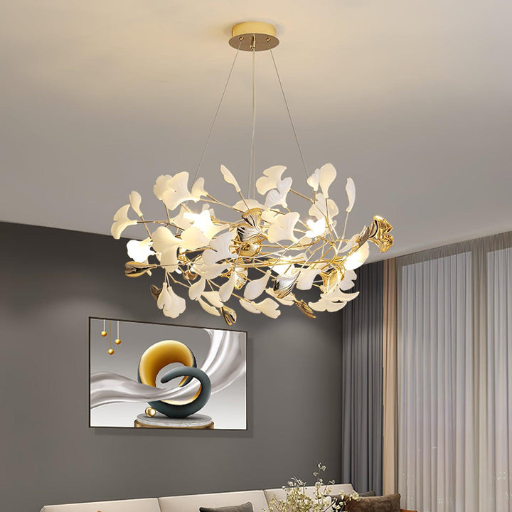 Gingko Bough Rund Kandelaber