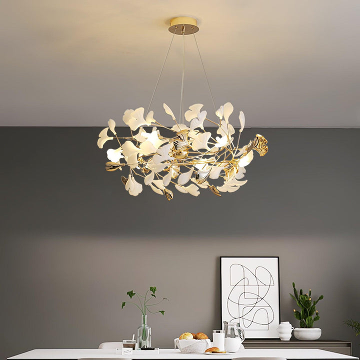 Gingko Bough Rund Kandelaber
