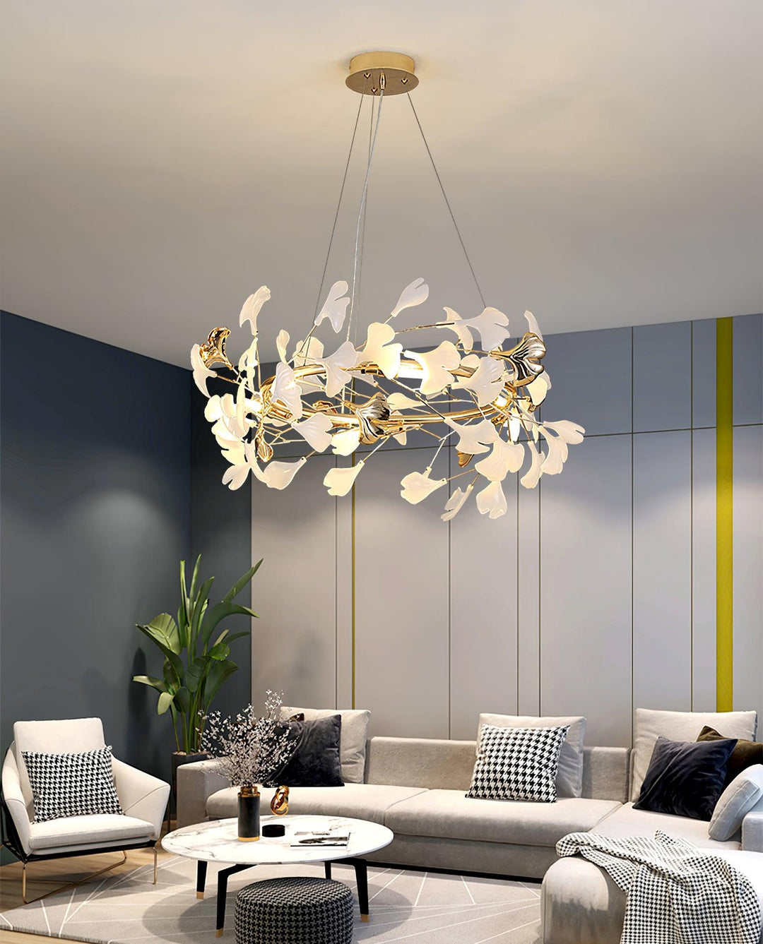 Gingko Halo Kandelaber