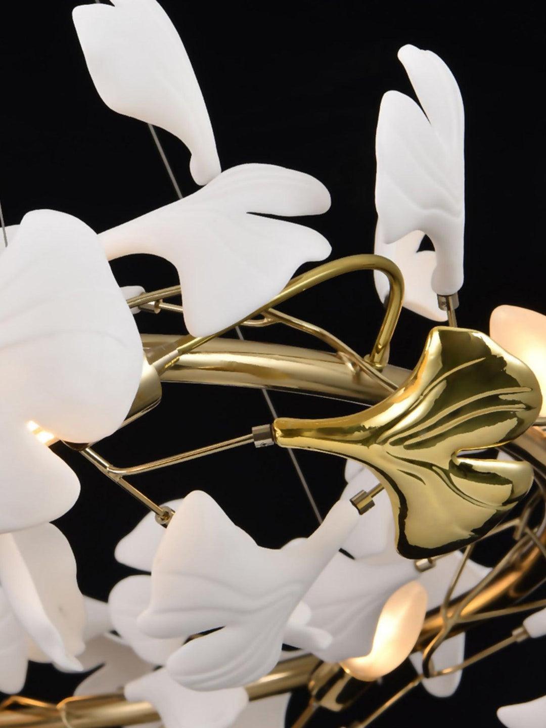 Gingko Spiral Leaf Chandelier