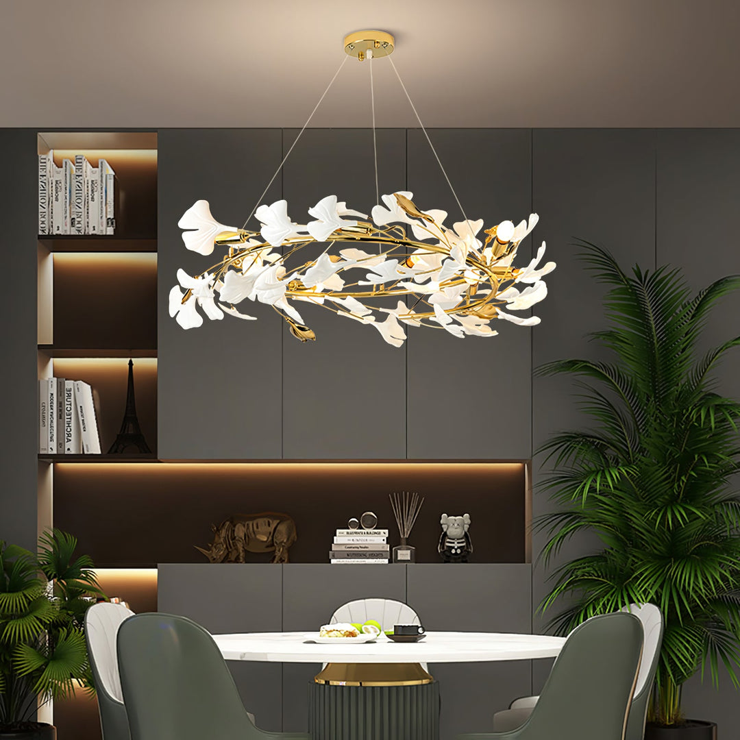 Gingko Draperad Kandelaber